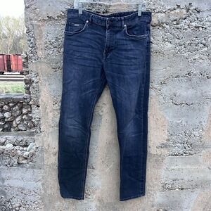 Hugo Boss Candiani Denim Jeans Mens 32x32 Grey Slim Fit Italian Stretch Fabric